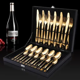 12, 16, & 24 Pc Stainless Steel Cutlery Set