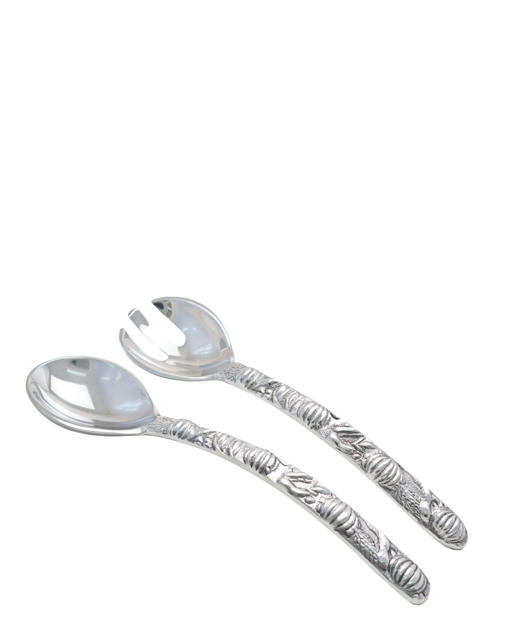 Alu Harvest Salad Server 2 Piece - Silver