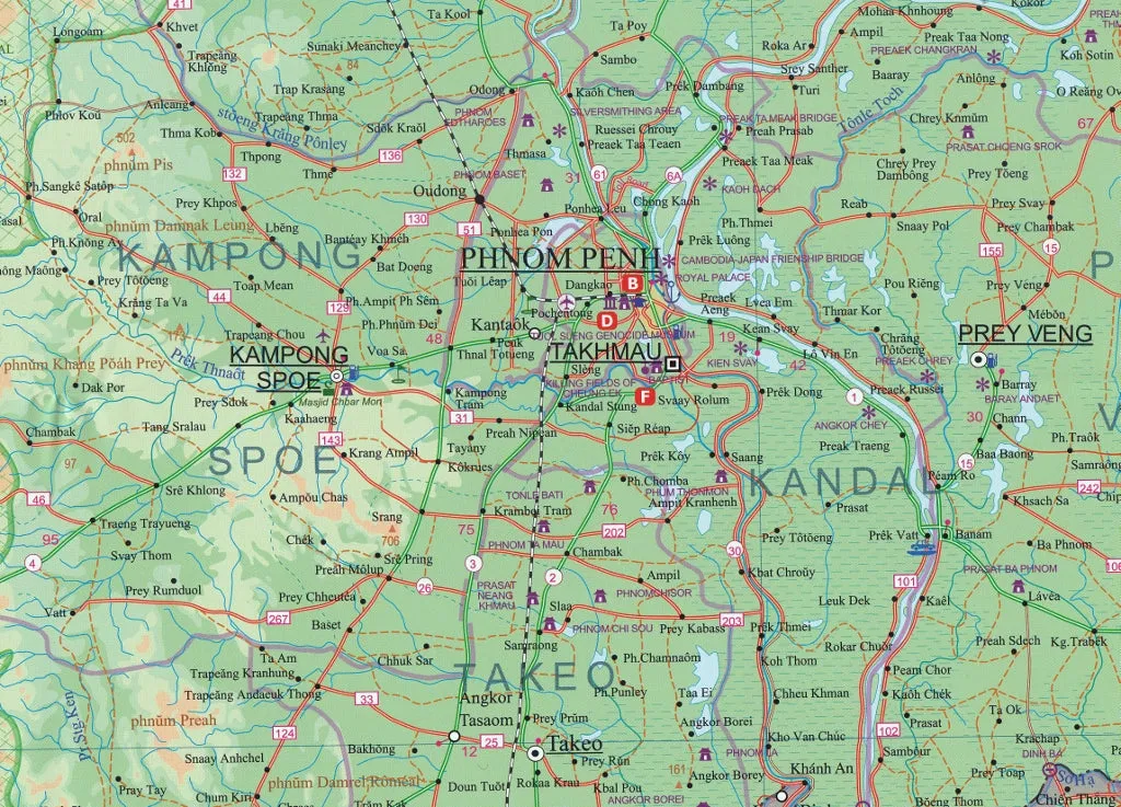 Cambodia & Mekong Delta ITMB Map