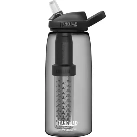 CamelBak 32oz Eddy  Tritan Renew Water Bottle Filtered by Life Straw - Charcoal Gray