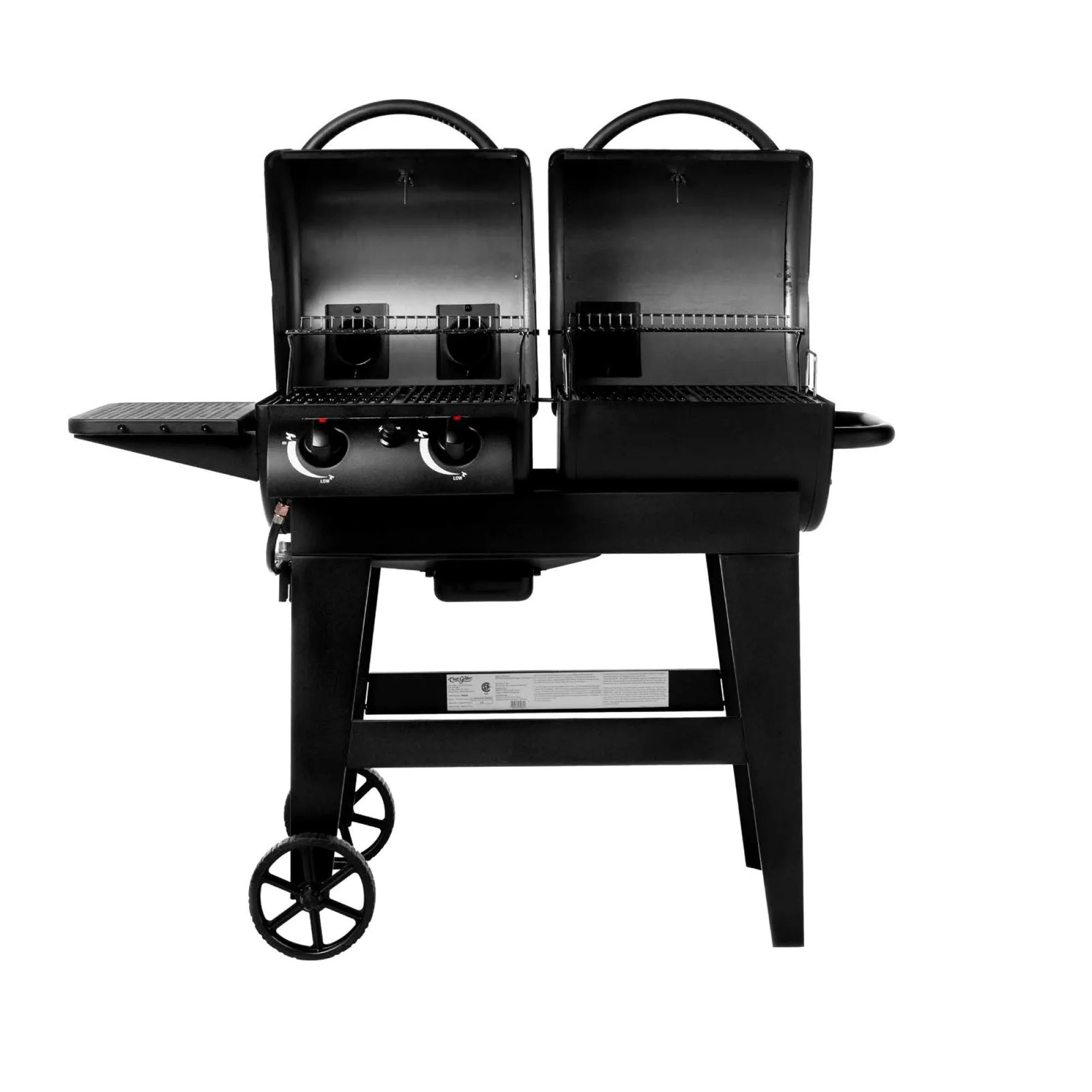 Dual Threat 2-Burner Gas & Charcoal Grill