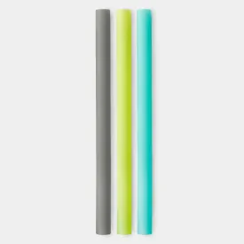 Extra-Wide 8.5" Reusable Silicone Straw, 3pk