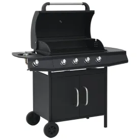 Gas Barbecue Grill 4 1 Cooking Zone Black Steel