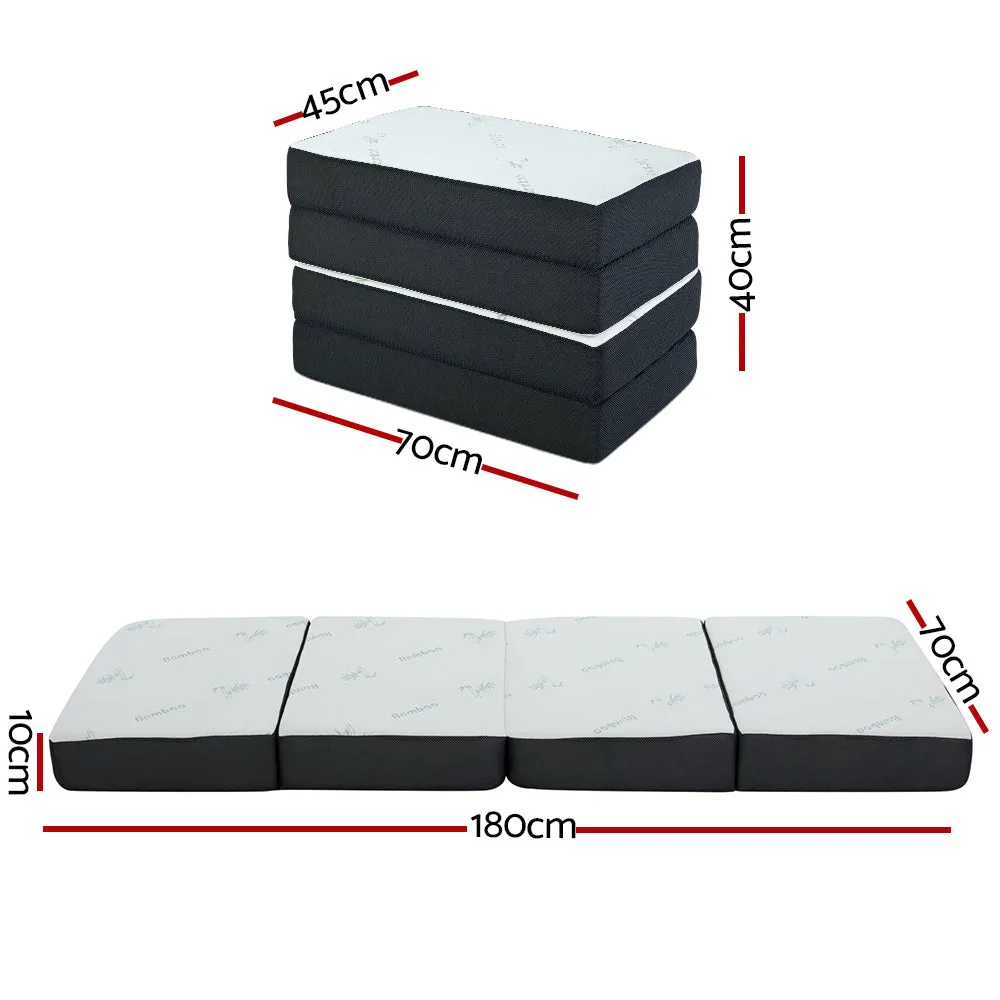 Giselle Bedding Portable Mattress Folding Foldable Foam Floor Bed Tri Fold 180cm