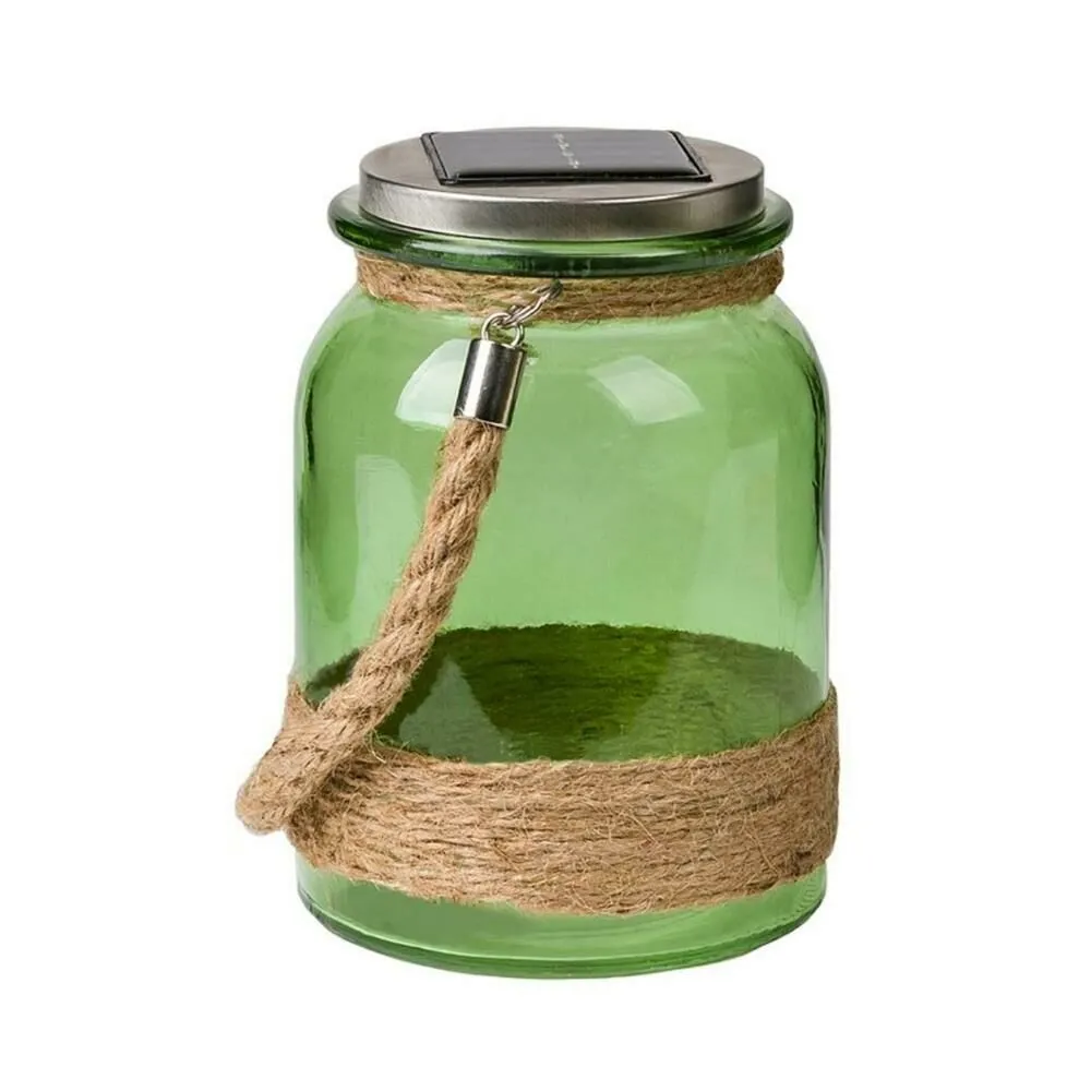 Glass Mason Jar Garden Solar Lantern - Assorted Colours