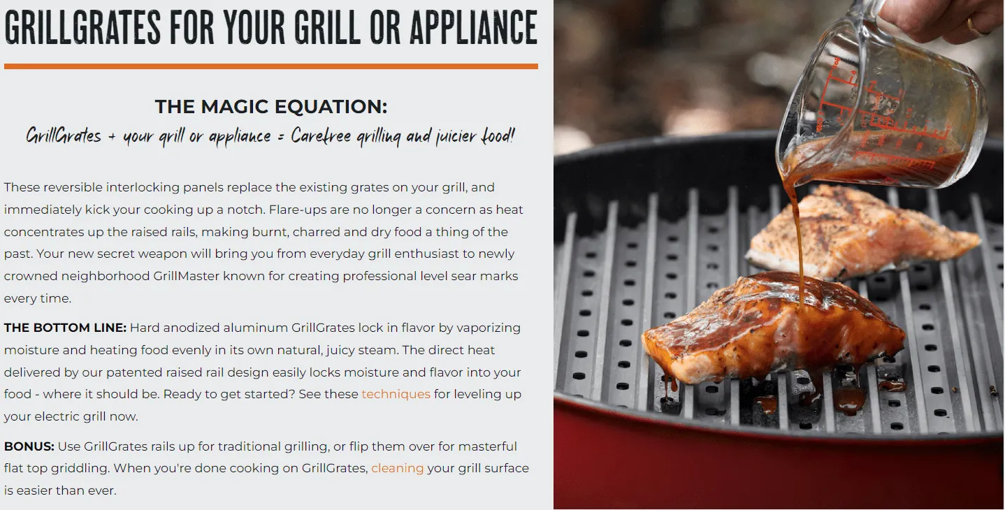 GrillGrate 18.8" Pellet Grill Sear Station (15.375" WIDE)