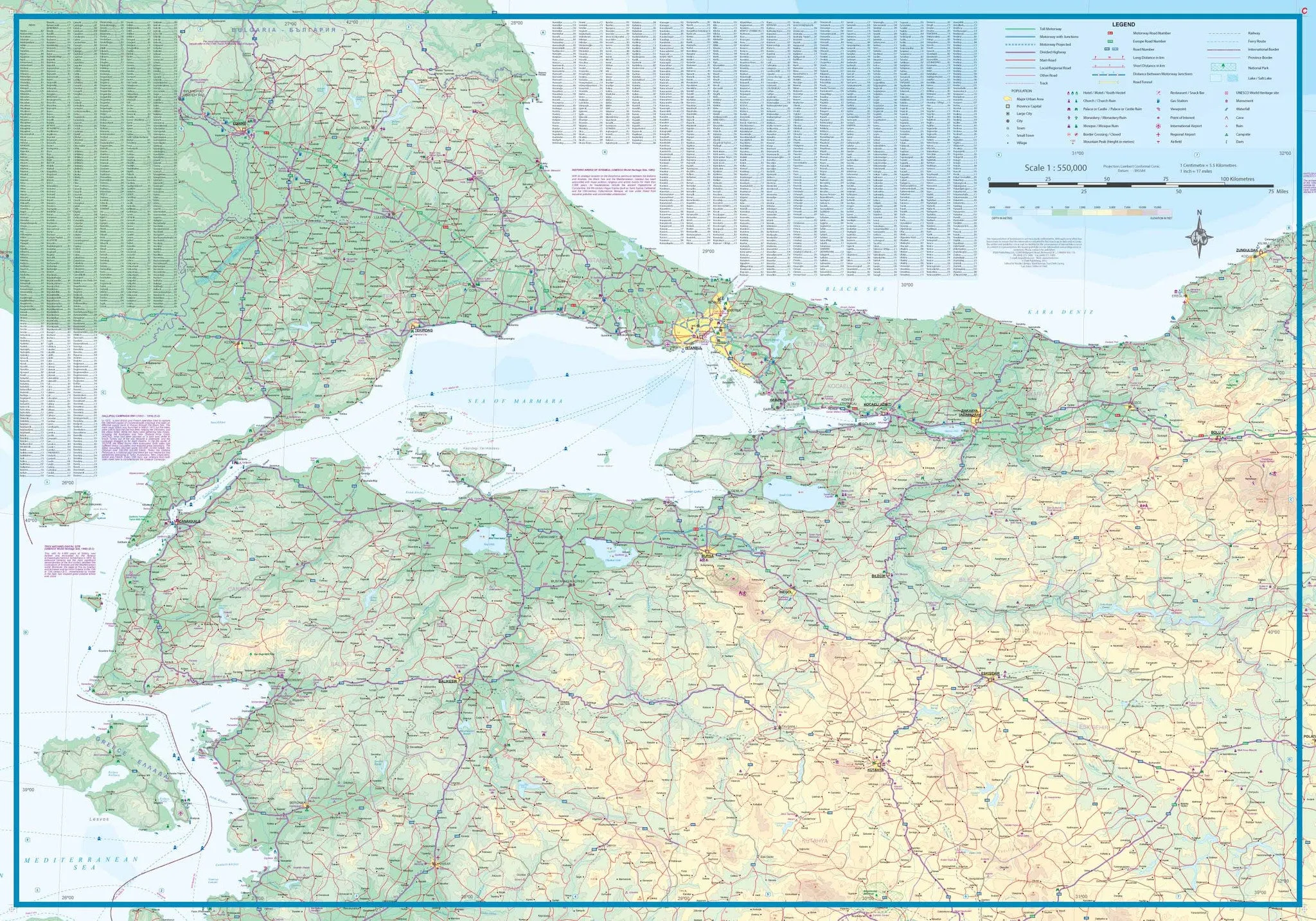 Istanbul & Northwest Turkey ITMB Map