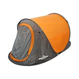 Milestone Camping 18809 Pop Up Tent/Sleeps 1 Person/Water Resistant/Portable Carry Bag Included/Double Zipper Door / 95cm x 120cm x 220cm