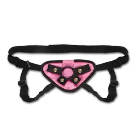 Pink Velvet Strap-on Harness