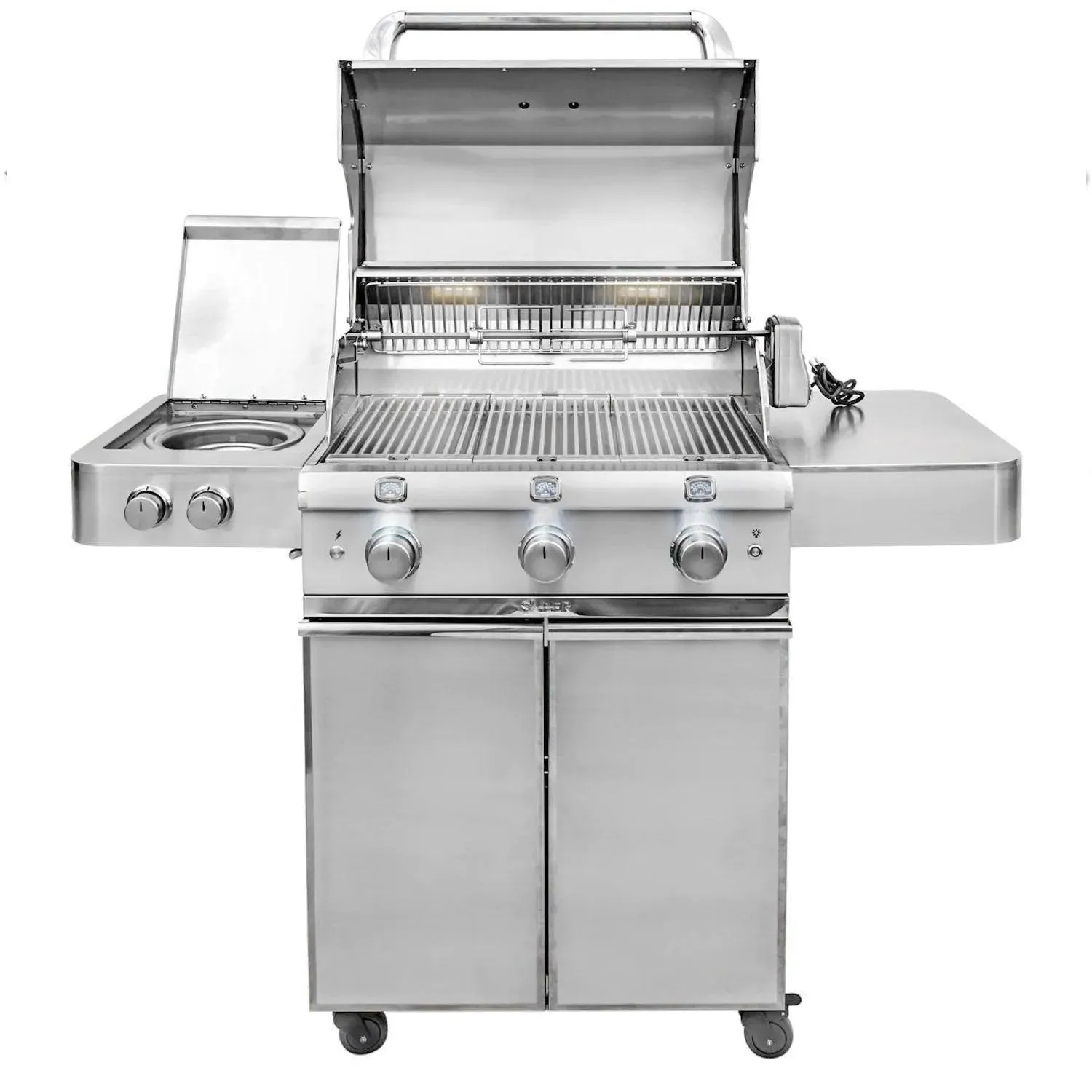 Saber Elite 1500 3-Burner Infrared Gas Grill with Side Burner